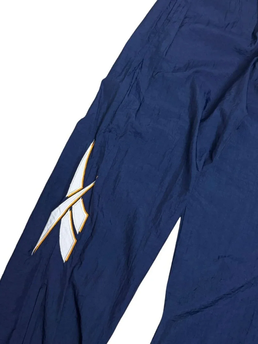 REEBOK Vintage 90s Windbreaker Pants Joggers Track Pants Blue Mens Small